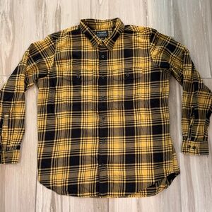 Filson Men’s Scout Flannel Shirt Black & Gold size XL